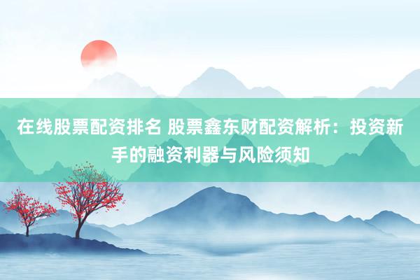 在线股票配资排名 股票鑫东财配资解析：投资新手的融资利器与风险须知