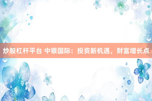 炒股杠杆平台 中银国际：投资新机遇，财富增长点