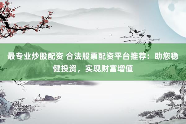 最专业炒股配资 合法股票配资平台推荐：助您稳健投资，实现财富增值