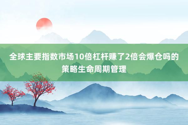 全球主要指数市场10倍杠杆赚了2倍会爆仓吗的策略生命周期管理